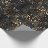 mittelalterlicher Gravur Geschenkpapier (Ecke)