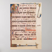 Mittelalterlicher Gregoriant Chant Epiphany Magi M Poster (Vorne)