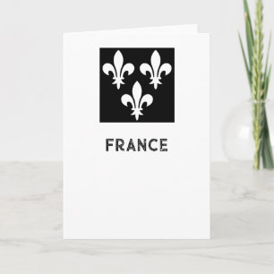 Mittelalterlicher Heraldik-Druck aus Frankreich Mo Karte