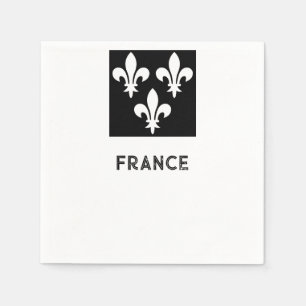 Mittelalterlicher Heraldikdruck Frankreich Monochr Serviette