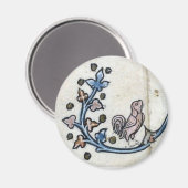 Mittelalterlicher Hundemagnet Magnet (Vorderseite/Rückseite)