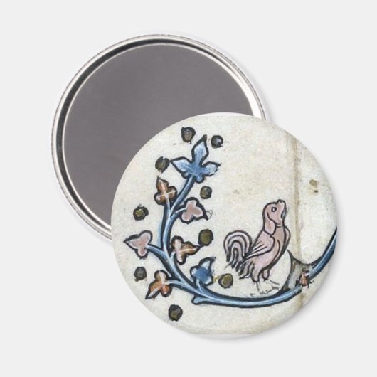 Mittelalterlicher Hundemagnet Magnet (Vorderseite/Rückseite)