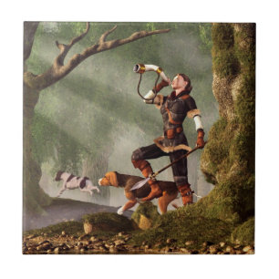 Mittelalterlicher Huntress Fliese