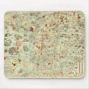 Mittelalterlicher Karten-Mauspad Mousepad