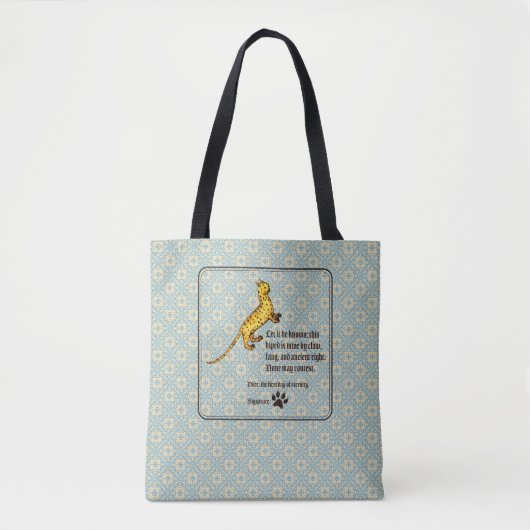 Mittelalterlicher Katzenbesitz Tasche (Vorderseite)