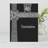 Mittelalterlicher keltischer Entwurf lädt ein Einladung (Stehend Vorderseite)