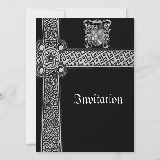 Mittelalterlicher keltischer Entwurf lädt ein Einladung (Vorderseite)