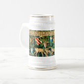 Mittelalterlicher König Arthur William Morris Bierglas (Vorderseite Links)