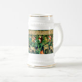 Mittelalterlicher König Arthur William Morris Bierglas (VorderseiteRechts)