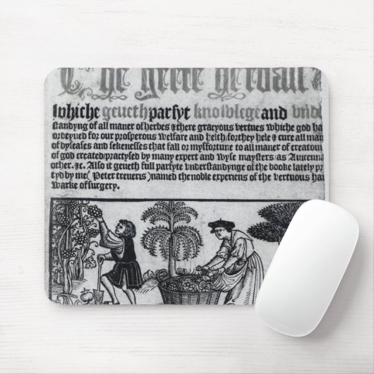 Mittelalterlicher Kräutergarten Mousepad (Mit Mouse)