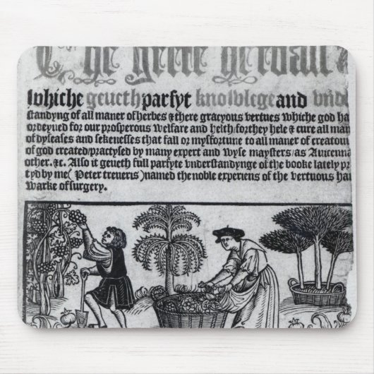 Mittelalterlicher Kräutergarten Mousepad (Vorne)