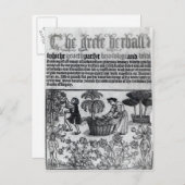 Mittelalterlicher Kräutergarten Postkarte (Vorne/Hinten)