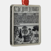 Mittelalterlicher Kräutergarten Silbernes Ornament (Rechts)