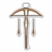 Mittelalterlicher Kreuzbogen mit Bolzen Aufkleber (Vorderseite)