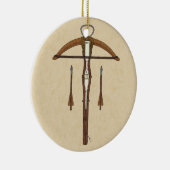 Mittelalterlicher Kreuzbogen mit Bolzen Keramikornament (Rechts)