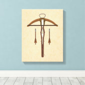 Mittelalterlicher Kreuzbogen mit Bolzen Leinwanddruck (Insitu (Holzboden))