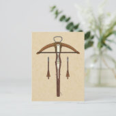 Mittelalterlicher Kreuzbogen mit Bolzen Postkarte (Stehend Vorderseite)