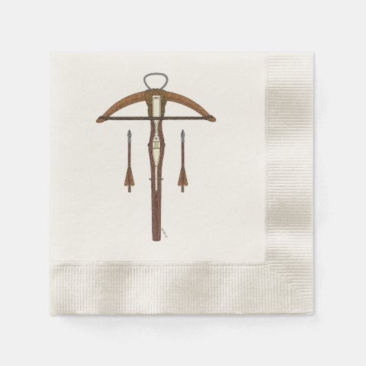 Mittelalterlicher Kreuzbogen mit Bolzen Serviette (Vorderseite)