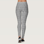 Mittelalterlicher KreuzDamast - Silbergrau / Grau Leggings (Rückseite)
