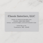 Mittelalterlicher KreuzDamast - Silbergrau / Grau Visitenkarte (Rückseite)