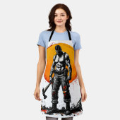 mittelalterlicher Krieger-BarbarAll-Over-Print-Sch Schürze (Getragen)