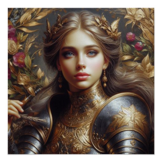 mittelalterlicher Krieger Poster (Vorderseite)