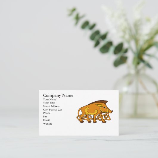 Mittelalterlicher Kunst-keltischer Knoten-wilder Visitenkarte (Stehend Vorderseite)