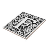 mittelalterlicher Leuchtbrief F Fliese (Seite)