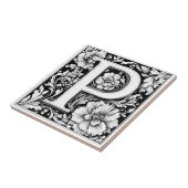 mittelalterlicher Leuchtbrief P Fliese (Seite)