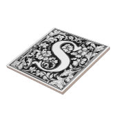 mittelalterlicher Leuchtbrief S Fliese (Seite)