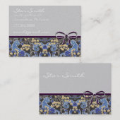 Mittelalterlicher Lion Llama Vintag Bläsergelb Visitenkarte (Vorne/Hinten)