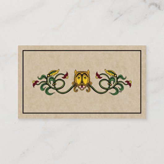 Mittelalterlicher Löwe-Entwurf Visitenkarte (Rückseite)