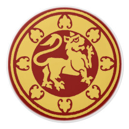 Mittelalterlicher Löwe Keramikknauf