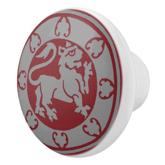 Mittelalterlicher Löwe Keramikknauf (Rechts)