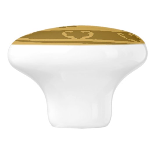 Mittelalterlicher Löwe Keramikknauf (Seitenansicht)