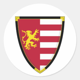 Mittelalterlicher Löwenschild Runder Aufkleber