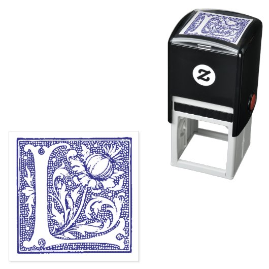 Mittelalterlicher Manuskript Letter L Monogram Permastempel (Beispiel)