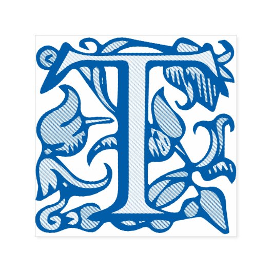 mittelalterlicher Manuskriptbrief T Permastempel (Design)