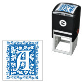 mittelalterlicher Manuskriptbuchstabe A Monogramm Permastempel (Beispiel)