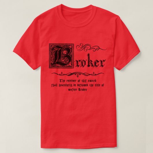 Mittelalterlicher Master Broker T-Shirt (Design vorne)