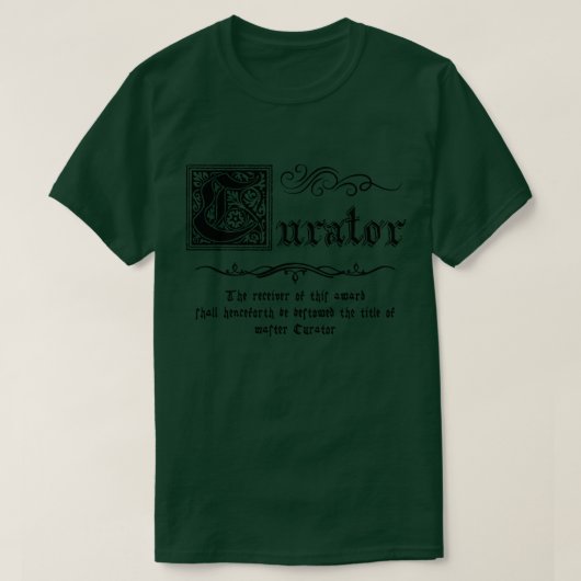 Mittelalterlicher Master-Kurator T-Shirt (Design vorne)