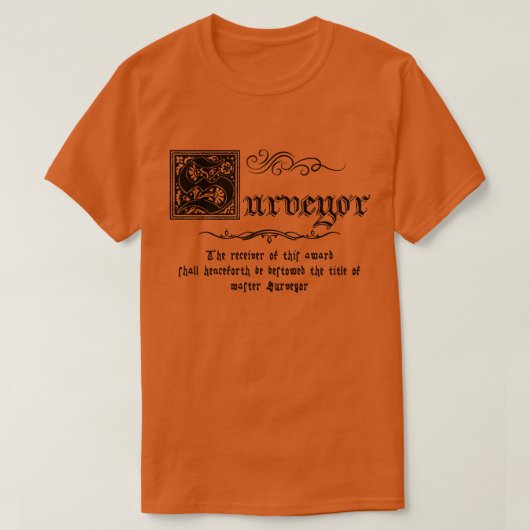 Mittelalterlicher Masterüberblick T-Shirt (Design vorne)