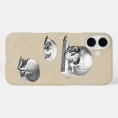 Mittelalterlicher menschlicher Schädel Illustriert Case-Mate iPhone Hülle (Rückseite (Horizontal))