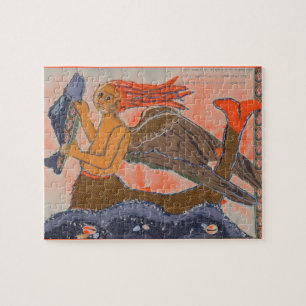 Mittelalterlicher Merman/Mermaid Puzzle