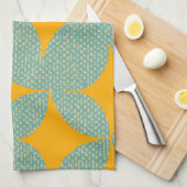 Mittelalterlicher, moderner türkisfarbener Diamant Geschirrtuch (Viertel Falte)