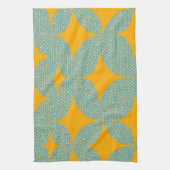 Mittelalterlicher, moderner türkisfarbener Diamant Geschirrtuch (Vertikal)