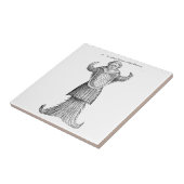 Mittelalterlicher Monkfish Fliese (Seite)