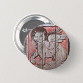 Mittelalterlicher mythologischer Löwe - Löwe des Button (Vorne & Hinten)