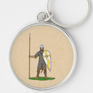 Mittelalterlicher normannischer Ritter um 1066 Schlüsselanhänger