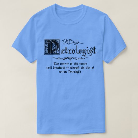 Mittelalterlicher Petrologe T-Shirt (Design vorne)